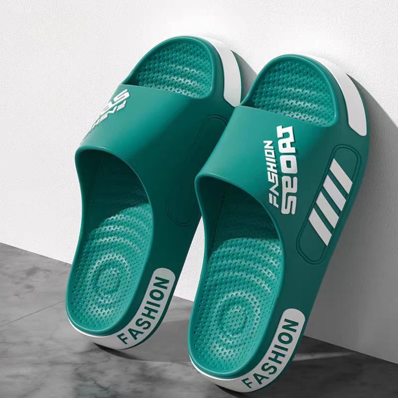 Plus Size Unisex Sports EVA Slides Cushioned Comfort Beach Slippers Slides Fashionable Mens Slippers