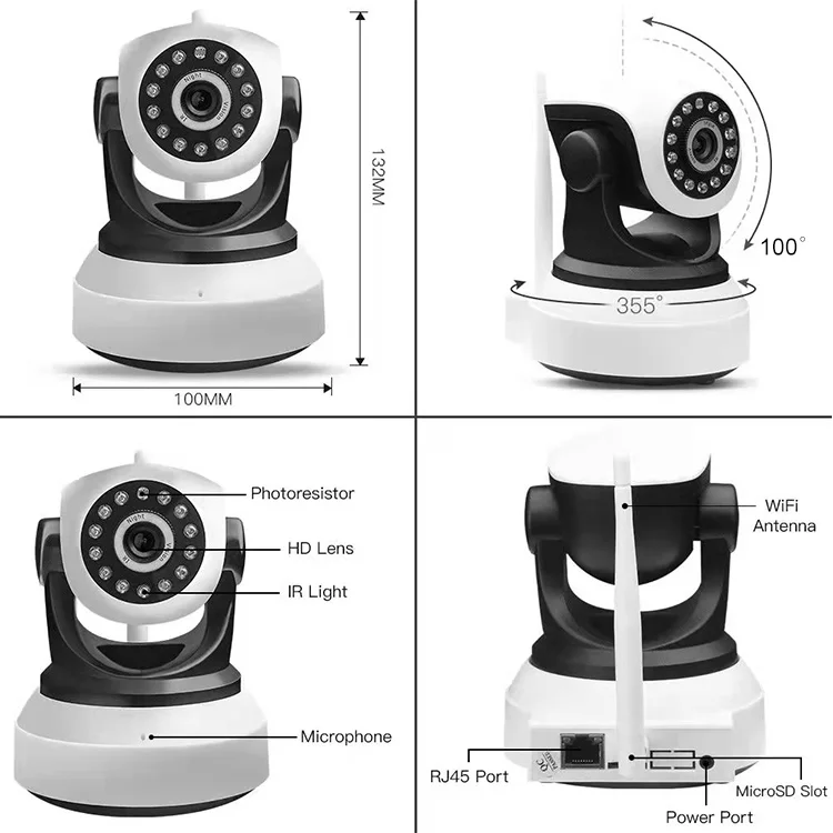 2.0 Megapixels Wifi Pan &tilt  IP Camera Camhi Pro  Home Security Surveillance CCTV Wireless
