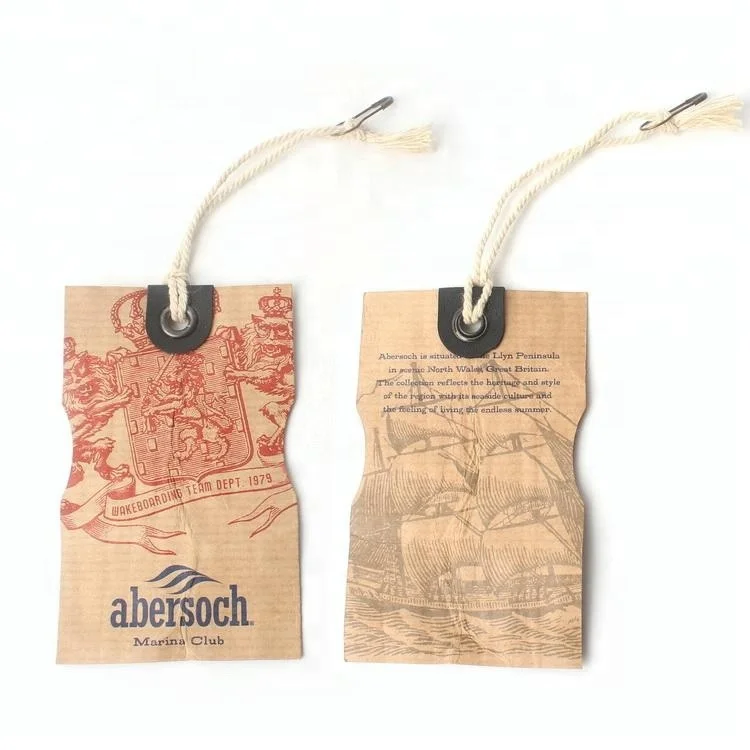 Buy Wholesale China Hang Tags For Clothing Own Logo Vintage Paper