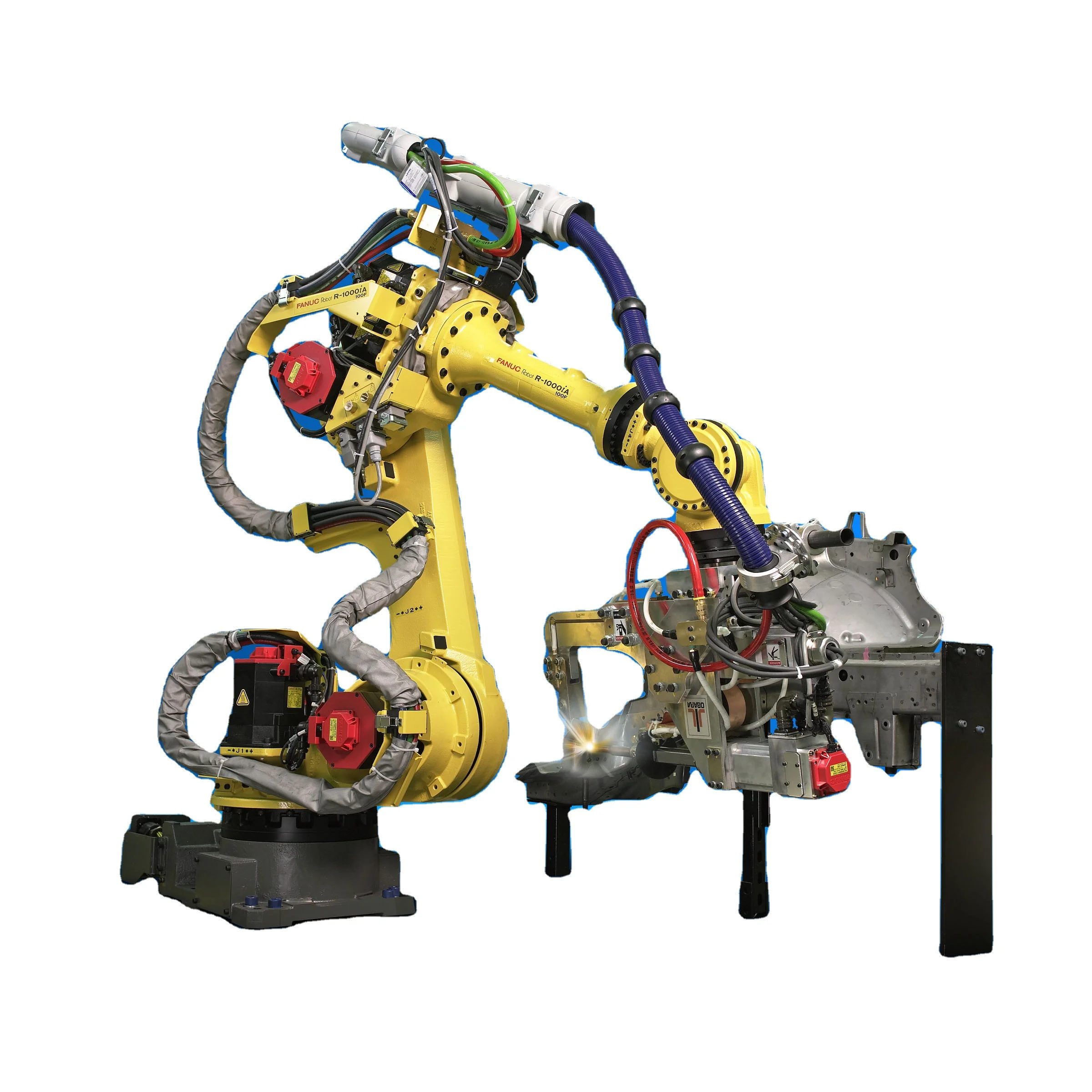 ロボットアーム6軸ファナックR-1000 iA80Fレーザー切断機として