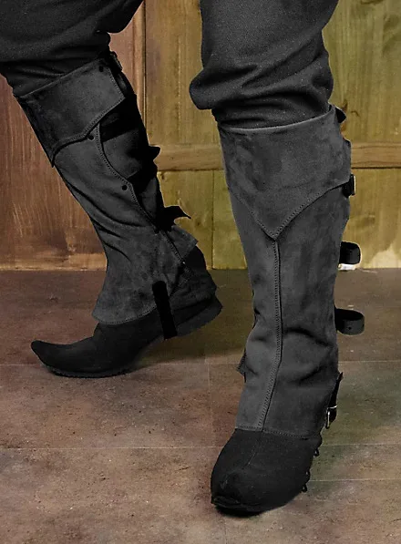 Vintage Medieval Steampunk Boot Covers - Faux Leather Gaiters display picture 1