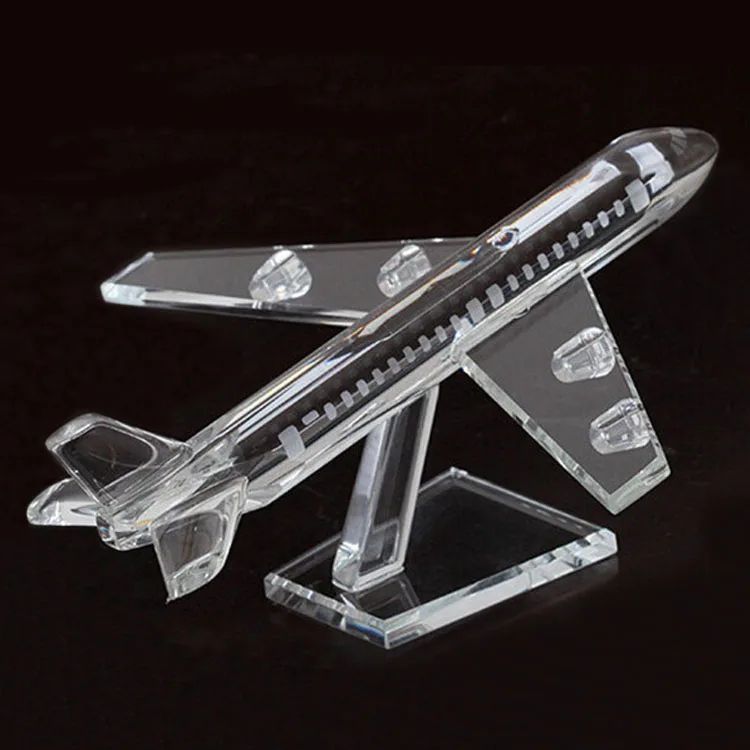 
Индивидуальная Хрустальная 3d-модель самолета для модных сувенирных подарков 