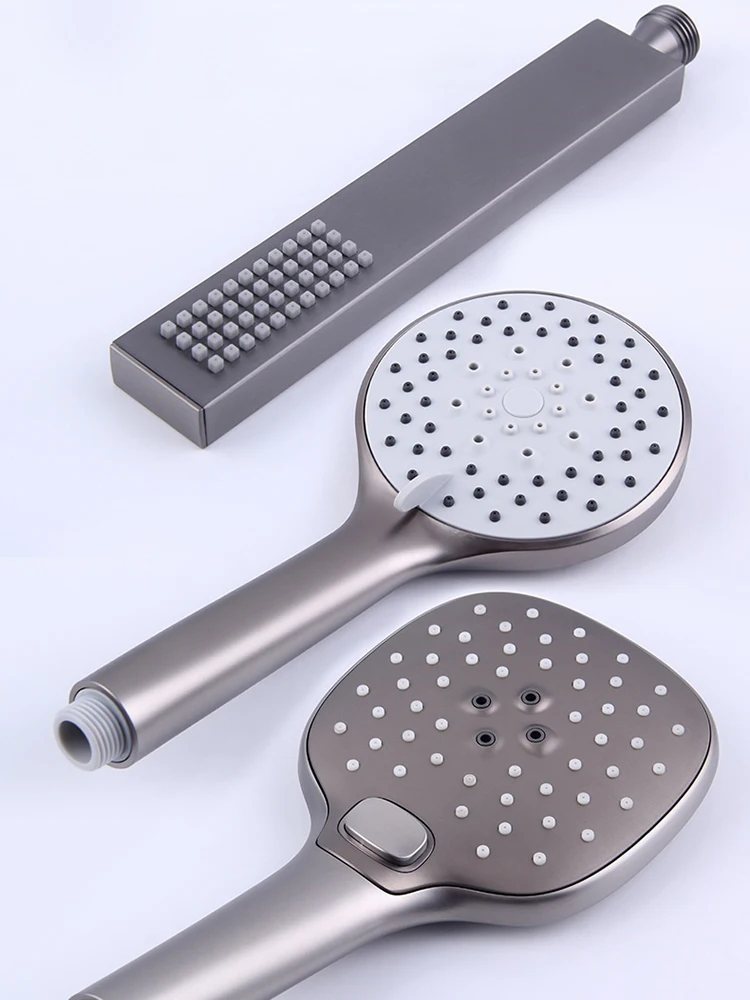 Oro Función de 4 vías Baño frío y caliente Grifos para baño y ducha Juegos de mezcladores de ducha con rociador de bidé