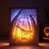 7 Colors Light Wooden Frame