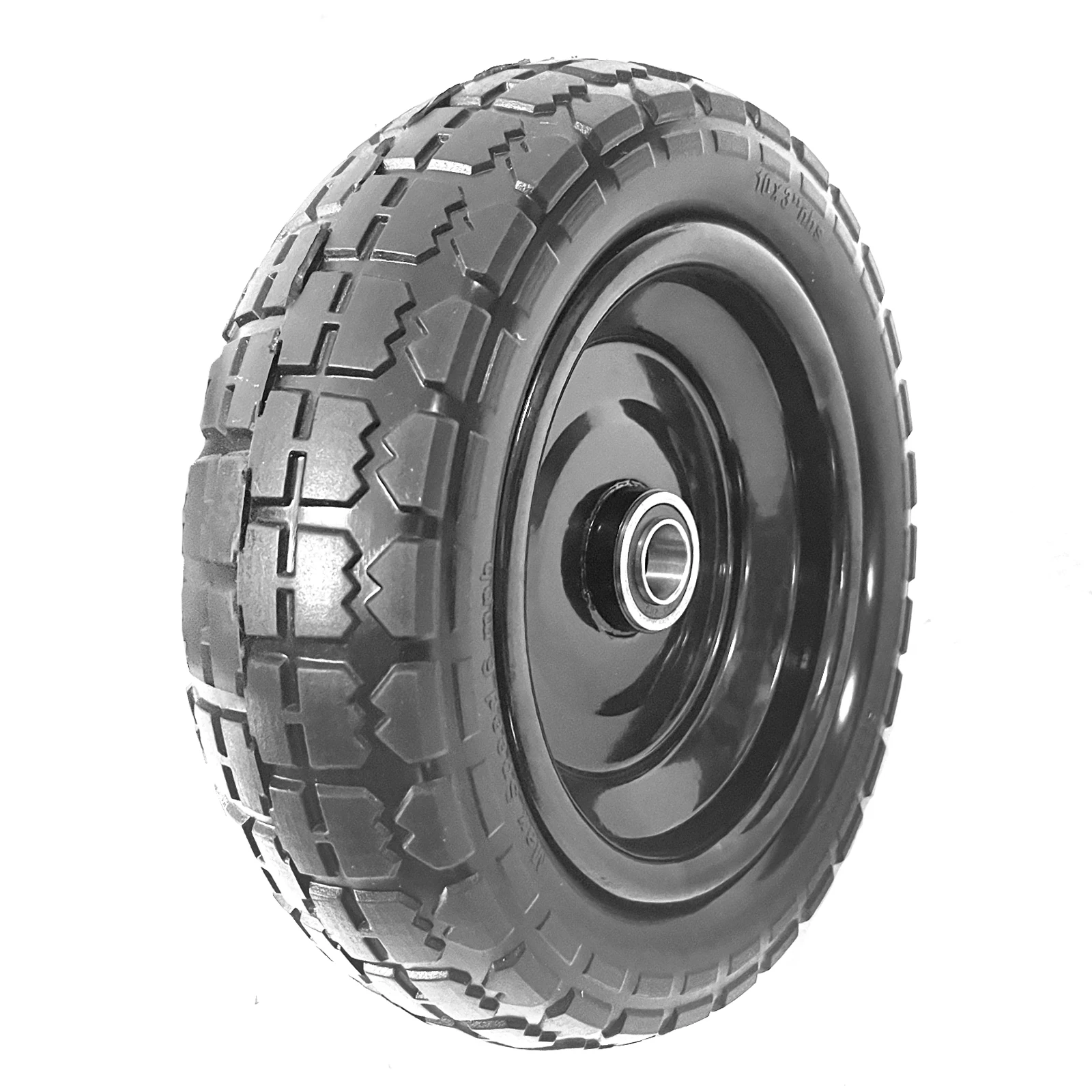 Upgraded 10inch Flat Free Wheels,4.10/3.504 Inch Replacement Solid