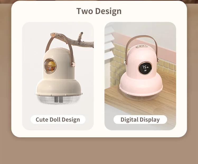 Carton Humidifier ICARER FAMILY Cute Cartoon Humidifier Desktop Smart Humidifier for Car ...