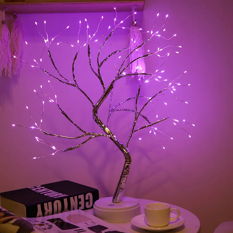 108 LED light string 3AA battery touch twinkle tree light for room Christmas decor USB RGB warm white table lamp night light