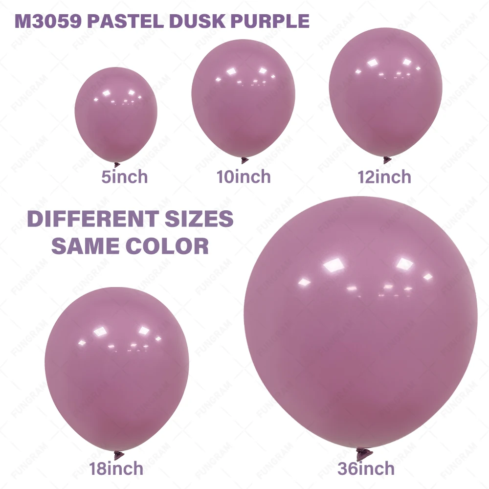 Pastel Dusty Purple Balloons Different Sizes Pastel Lavender