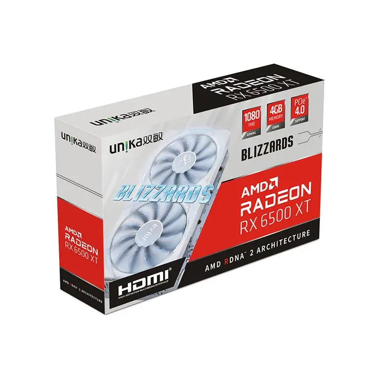 Brand New UNIKA AMD Radeon RX 6500 XT Graphics Card, 4GB GDDR6