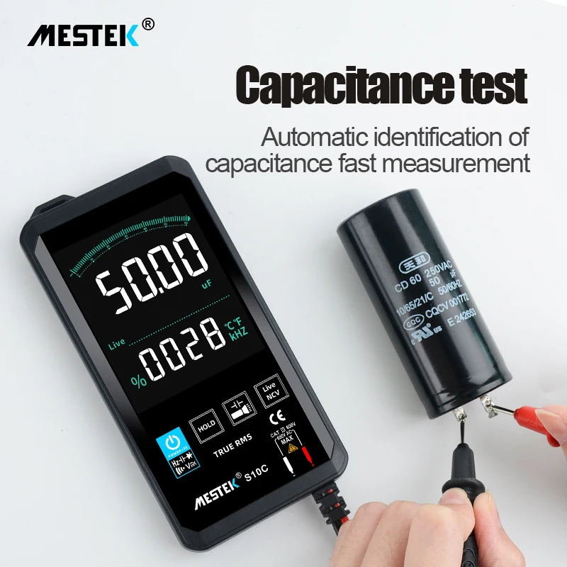 Digital Multimeter Smart Touch DC  Bar True RMS Auto Tester Professional Transistor Capacitor NCV Testers Multimeter