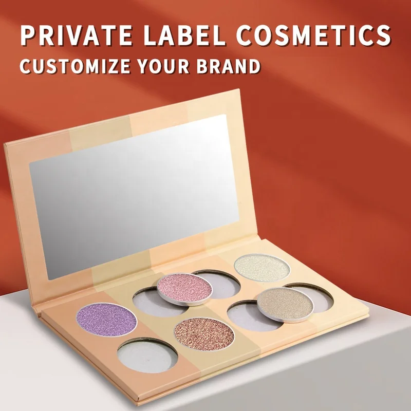 Пользовательский логотип веганская безупречная Палетка для контуринга с румянами частная этикетка крем макияж хайлайтер палитра