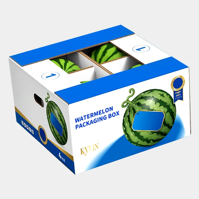 Customized watermelon packaging box fruit transportation outer box customized thickened corrugated material