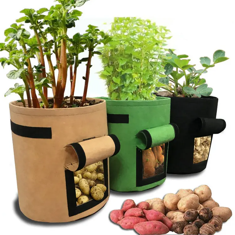 Details about   2-20 Gallons Potato Grow Bags Tomato Veg Plant Bag Garden Planter Container Pots 