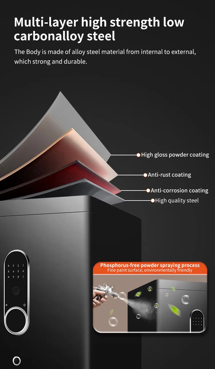 CEQSAFE Safe for Household and Office Use Intelligent Anti-Theft Feature Safe with TUYA APP WIFI Password details