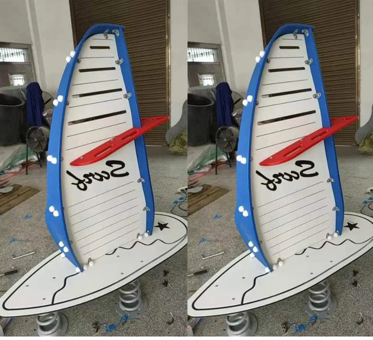 High-quality New Children's Spring Horse PE Sailboat Shake Outdoor Playground Seesaw Play Equipment.