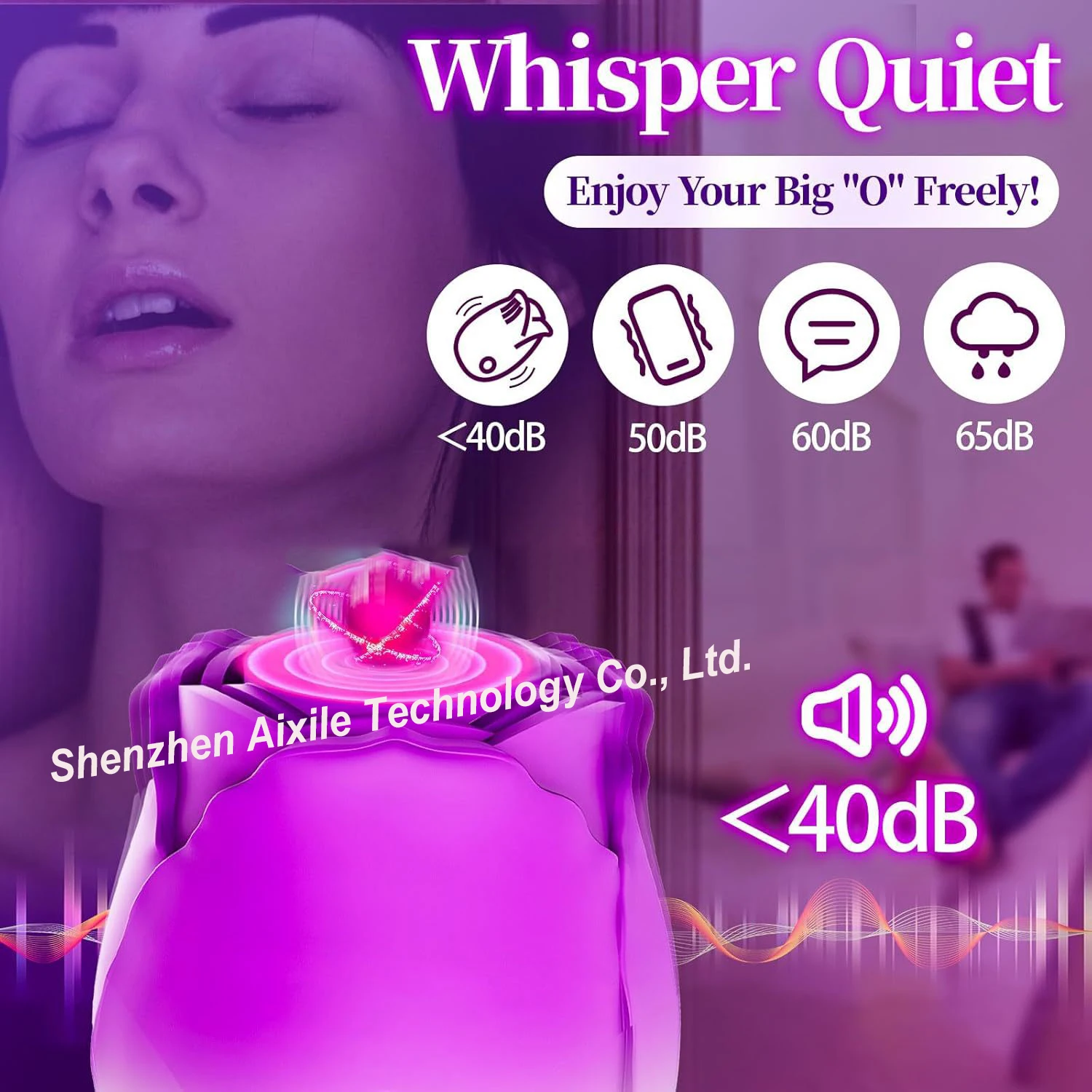 are rose toys quiet Black rose toy-Female Sex Toys With 10 Sucking Modes, G-Spot Vibrator main image 0