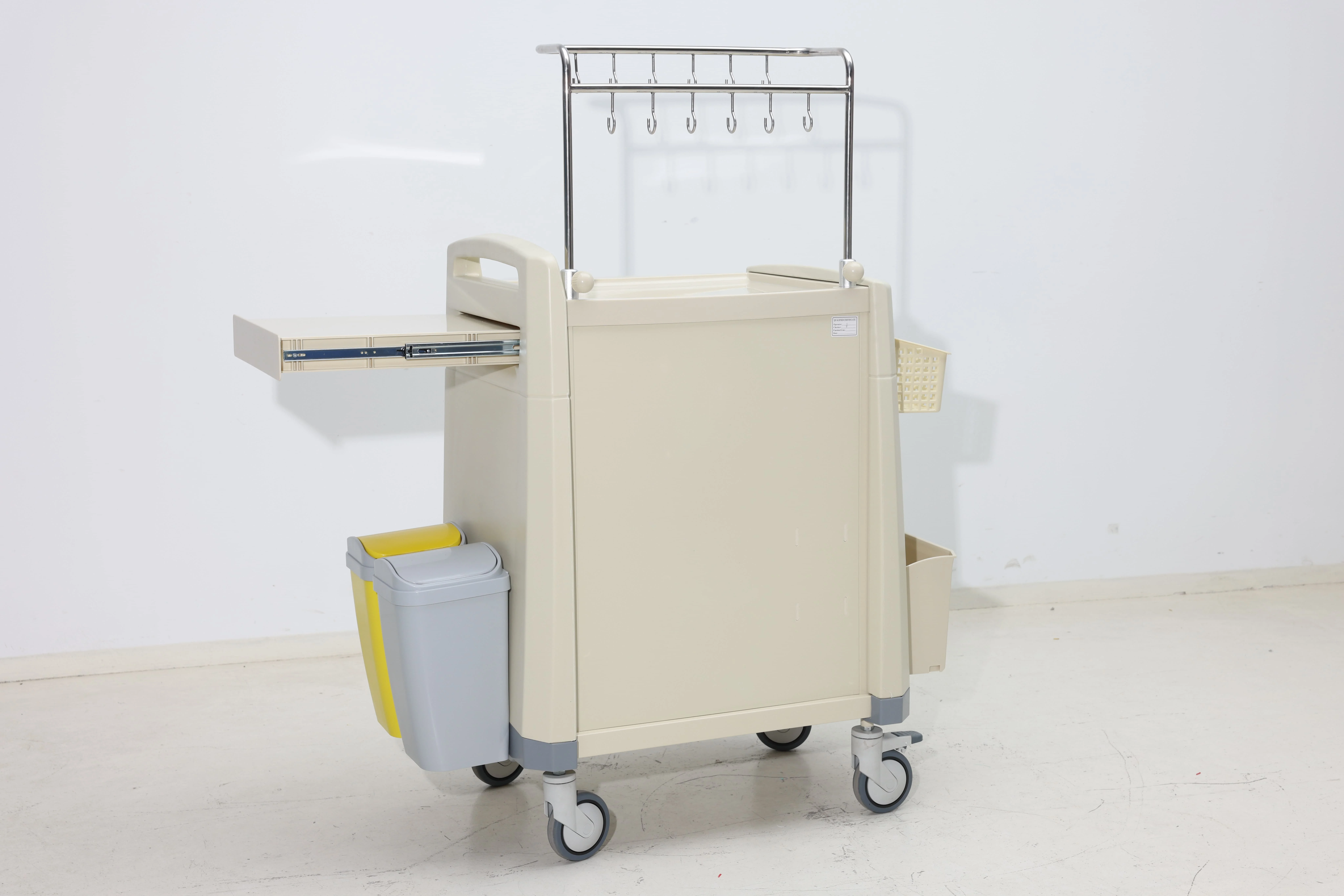 Modern ABS Dual Row IV Hook Medical Cart 5-Layer Medicine Cabinet Wall-Mount Bracket Compatibility Individual Hospital Hotel 2