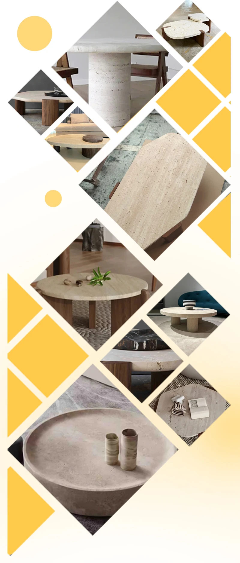 product modern luxury irregular natural stone marble coffee table wabi sabi style red oak set for home dining living room furniture-6