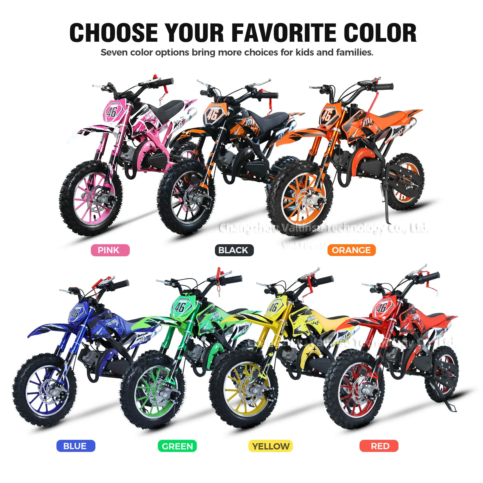 2025 New Design High Quality Trail Bikes 49cc 2 Stroke Mini Dirt Bike Motorcycle for Kids for Sale Cheap