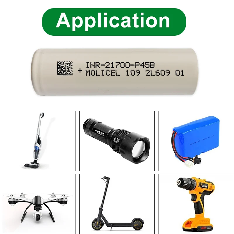 Molicel INR-21700-P45B / P50B 60Aリチウムイオン充電式バッテリービートモリセルP42A