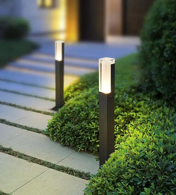 Nordic Modern Outdoor Waterproof Garden Villa Yard Lawn Lighting Decoration Acrylic Embedded Lawn Lights Minimalist  Design