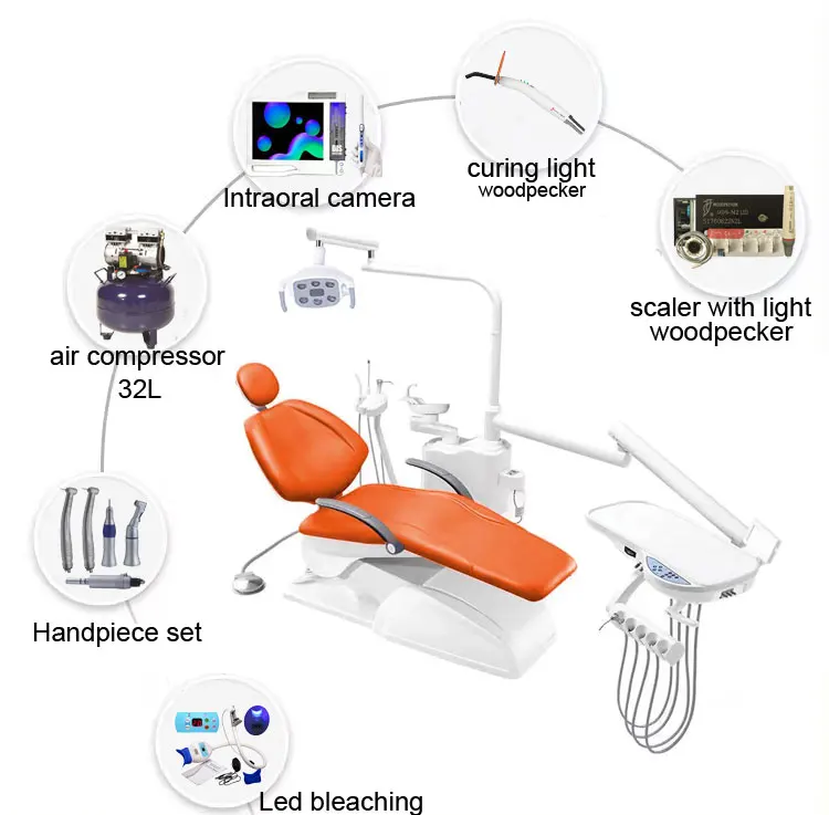 CE Complete Unit Light Water Filter Components Dental Chair Price in China