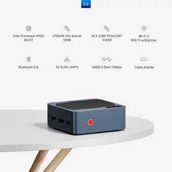 Origimagic C2 Mini PC, Intel Twin Lake-N150, 12GB DDR5, 512GB SSD