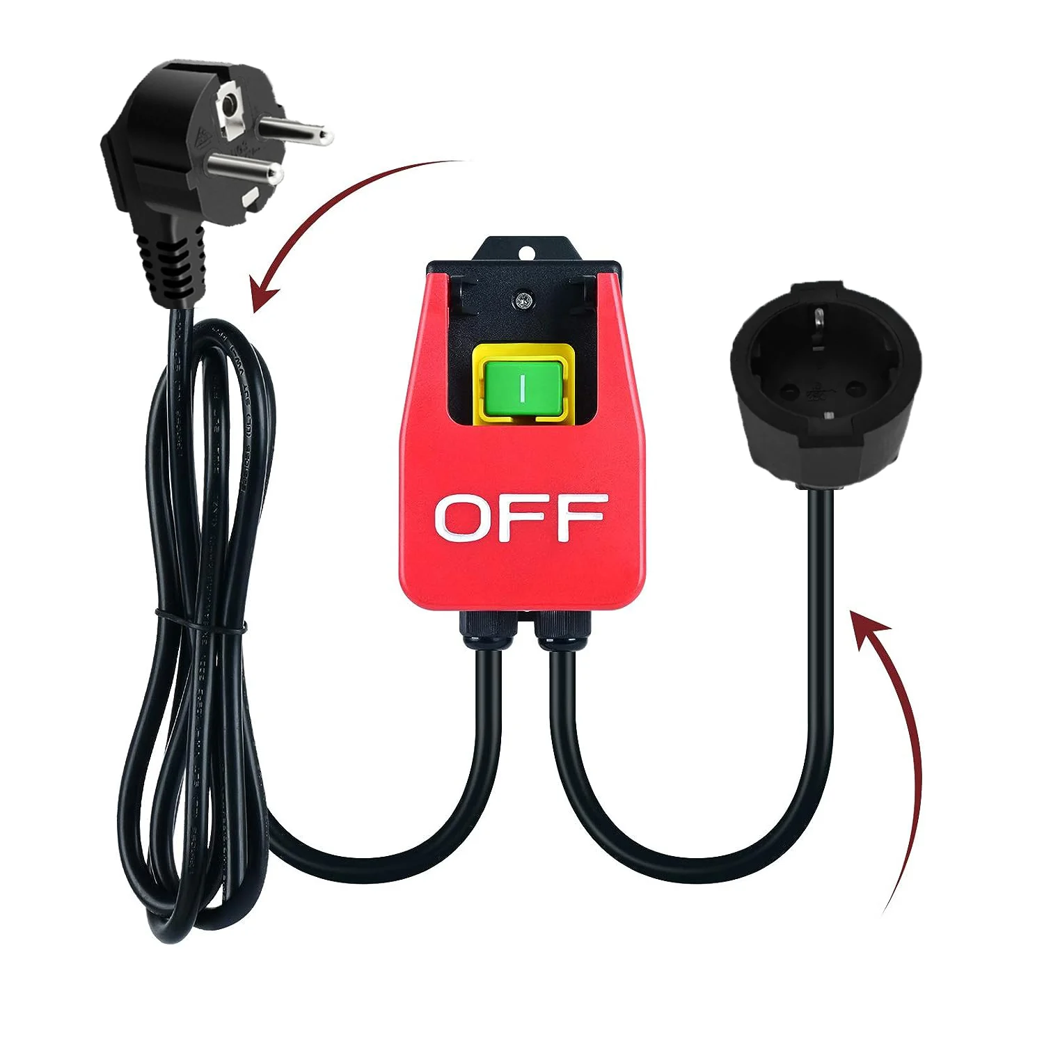 Direct Plug Table Saw Power Tool Switch Big Panel Emergency Stop Panel