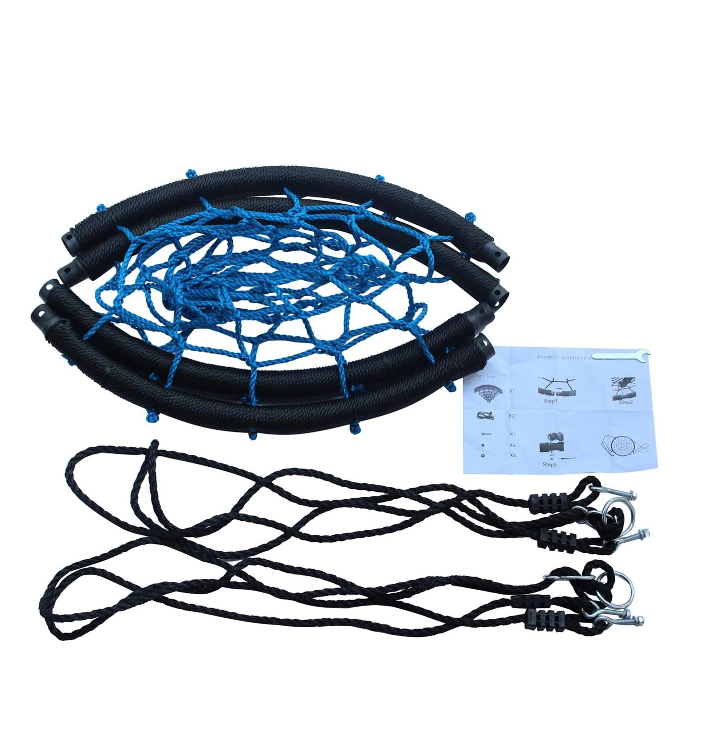 Outdoor 40" Spider Web Tree Net Swing for Kids Round Net Swings Hanging Ropes Web Tire Hanging Tree Circular Flying Saucerfe