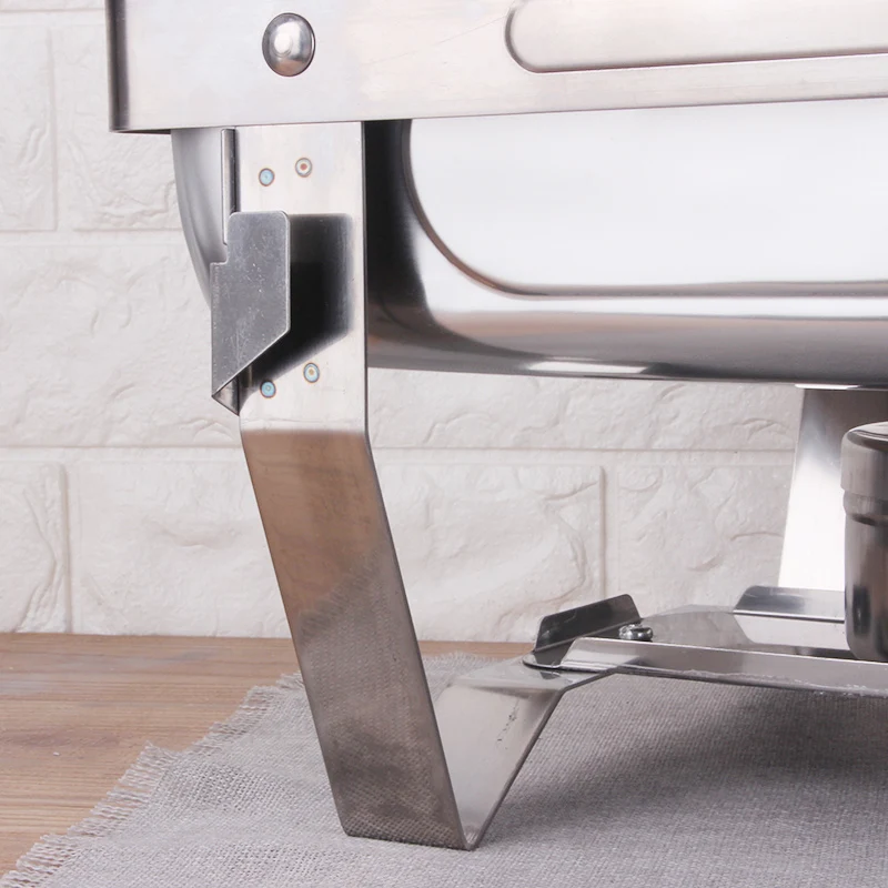 Factory Direct Sale Movable Base Stainless Steel Chafing Dish Buffet Set Food Warmer Buffet Equipment_11