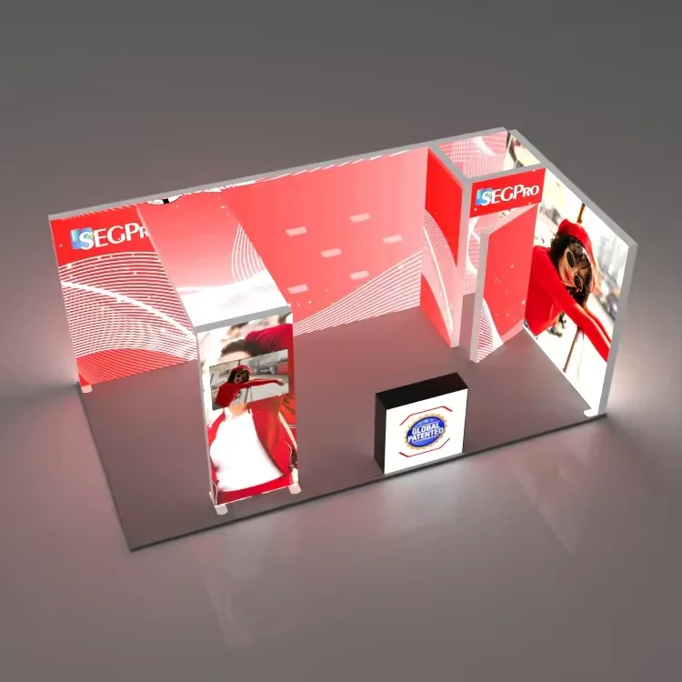 Trade Show Display Dismountable Portable Exhibition 3X6m Jewelry Exhibit Companies Modern Design Modular Outdoor Booth