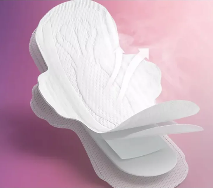 Green Feminine Sanitary Pads Menstrual Towels Organic Cotton Soft Extra Wings