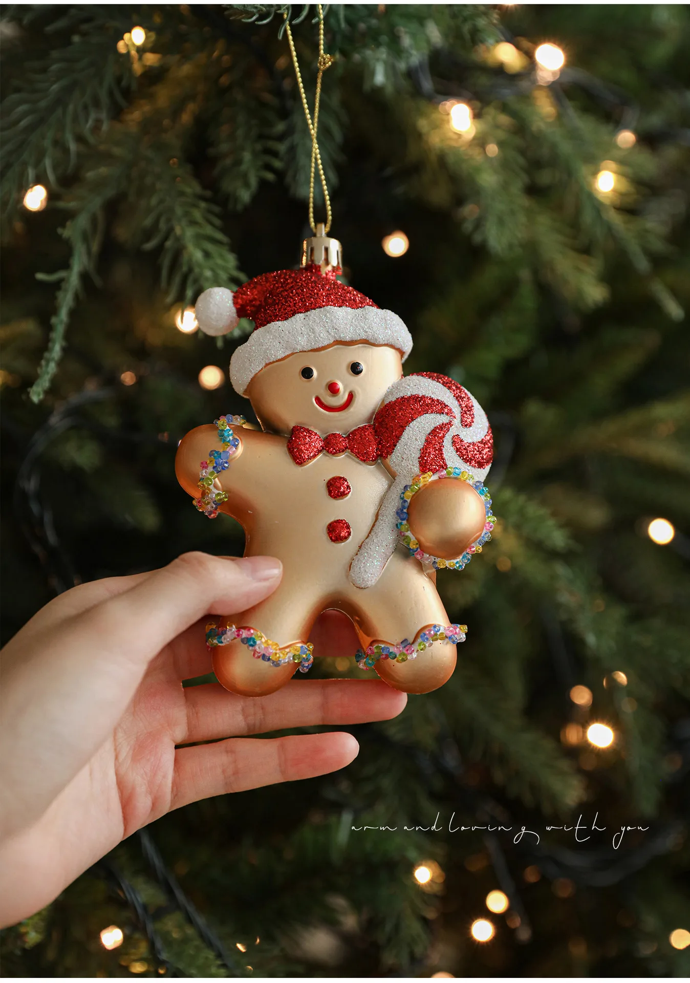 product vintage cute  fox squirrel christmas decor gingerbread man snowman christmas tree ornament diy hanging decor for party decor-7