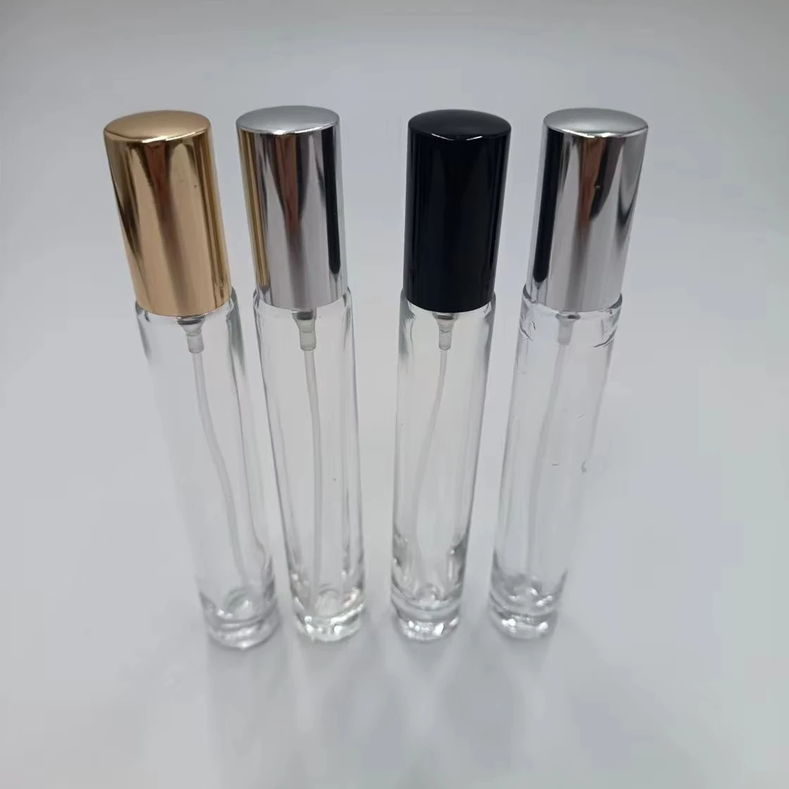 Factory Supply round 10ml Glass Round Bottles with Roll Top 5ml-30ml Sizes for Perfume Packing-Electroplated & Frosted Surface