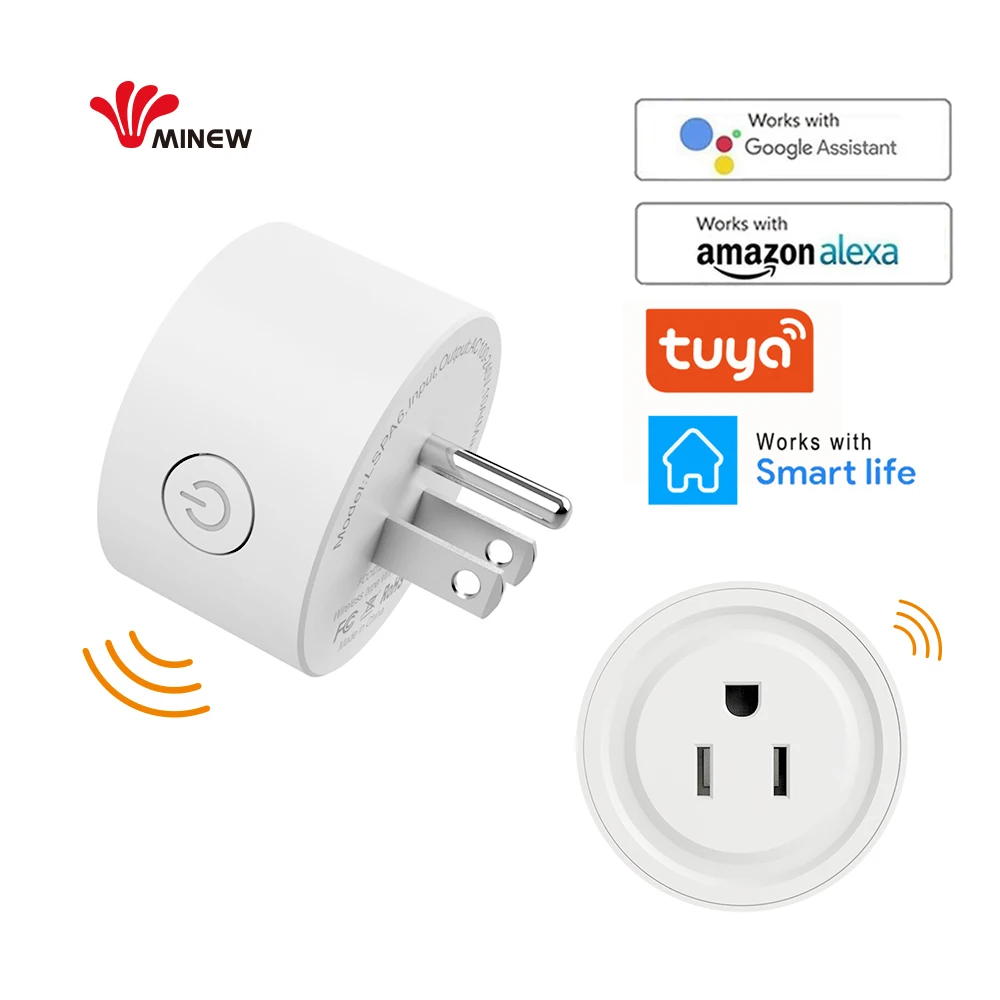 LSPA8 2.4GHz Smart Plug Strong Toughness Electric Portable WiFi Smart  Outlet Remote Voice Control Works