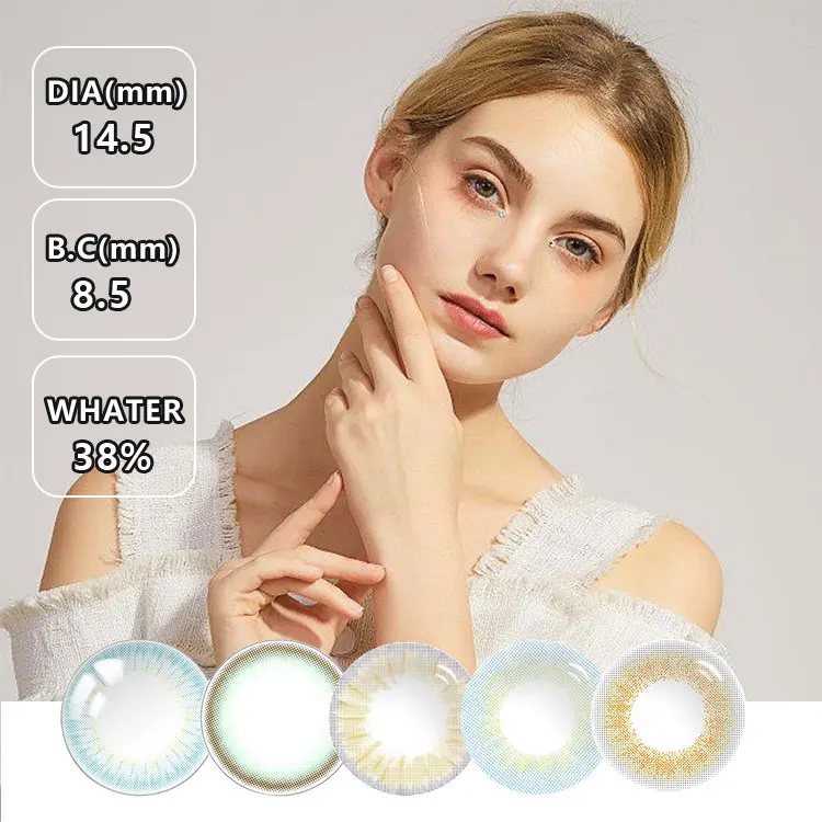 Afancypro Comfortable Hddrocor Colored Contact Lens Color Lentes Contact Lenses Natural Color  13colors  Cosmetic Soft Yearly
