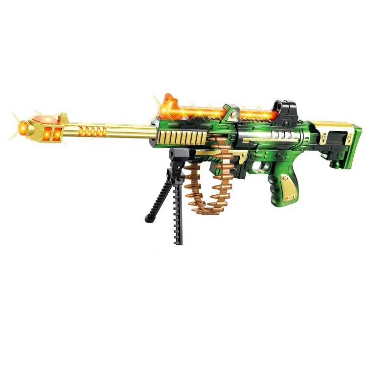 Pop It Electric Bullet Chain Machine Gun Toy Wholesale Toy Guns Music Gun Toy for Kids