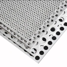 corrugated aluminium sheet 8mm square hole perforated sheet