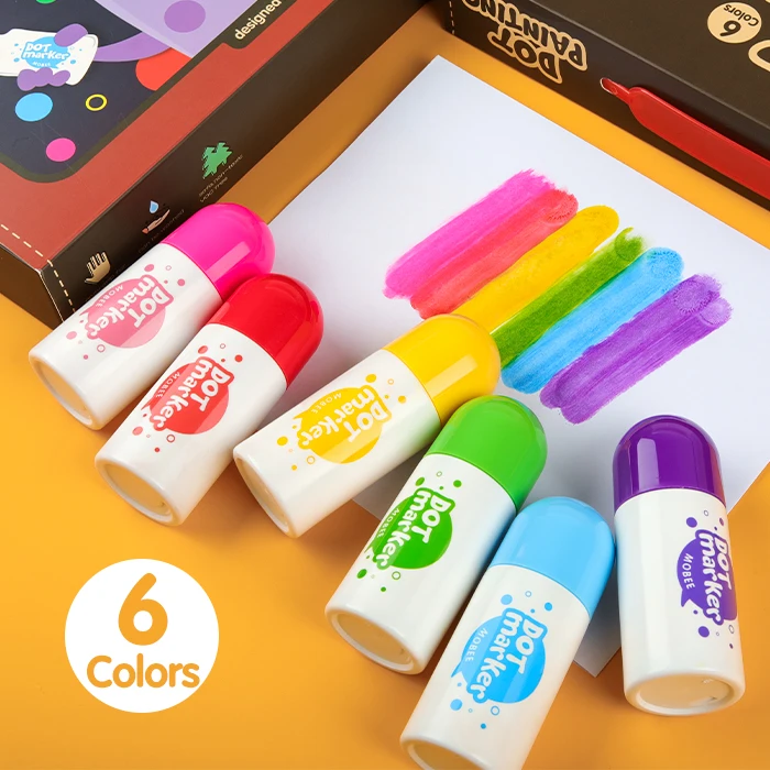 Source Gxin D006 6colors bingo markers easy grip fpr small hands colorful  bingo dot markers water-based dot markers for children on m.