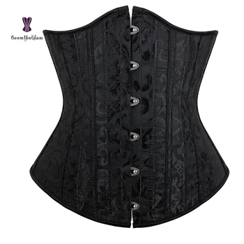 OEM &ODM acceptable wholesale plus size jacquard 26 metal steel boned waist training corset
