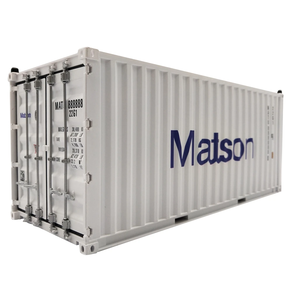 【A】30cm 1:20 Matson logistics container miniature shipping container scale model O.A.S ship model