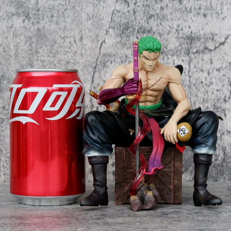 XR 14.5CM Anime Figure - Zoro GK Sitting Design Collectible