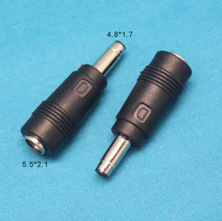 Dc Power Plug 5.5 X 2.1mm Female To 4.8x1.7 Mm Male Jack Adapter