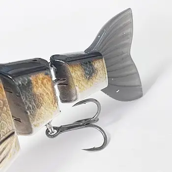 Floating Multi-Jointed ABS Hard Lure with Soft Tail 12.5 cm / 50 g for Drift Fishing in Lakes Rivers Streams Pike – Soft Lure – view 5