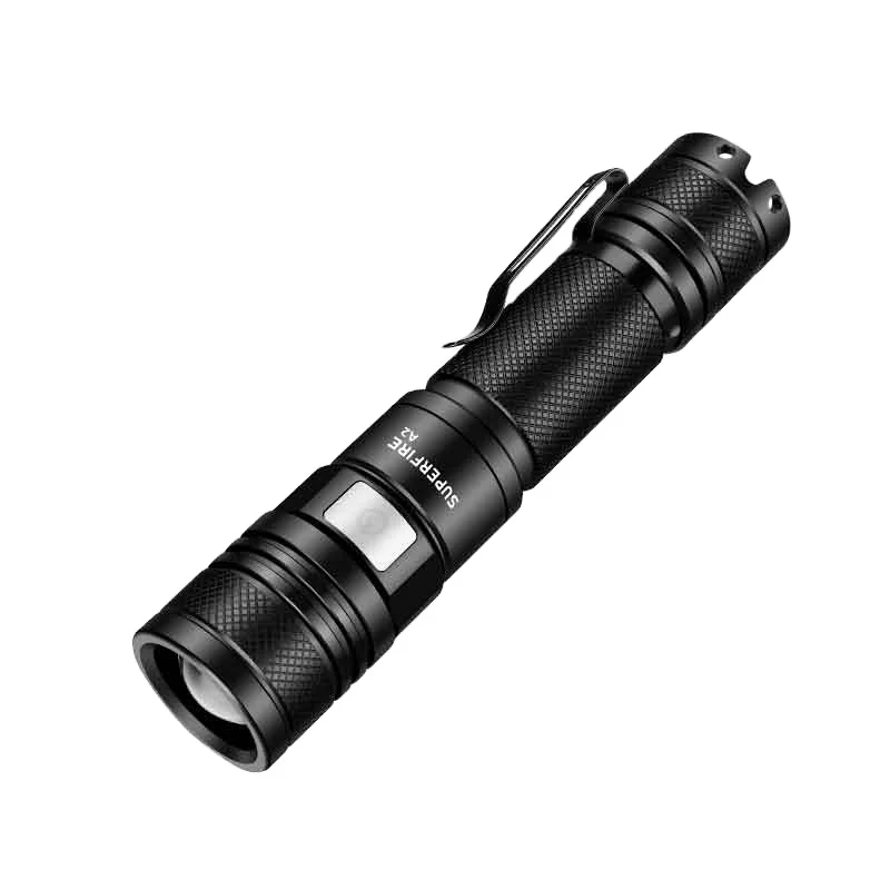 Portable Mini Flashlights Torches Rechargeable Zoomable 18650 EDC Flashlight  Led Torch Light for Outdoor