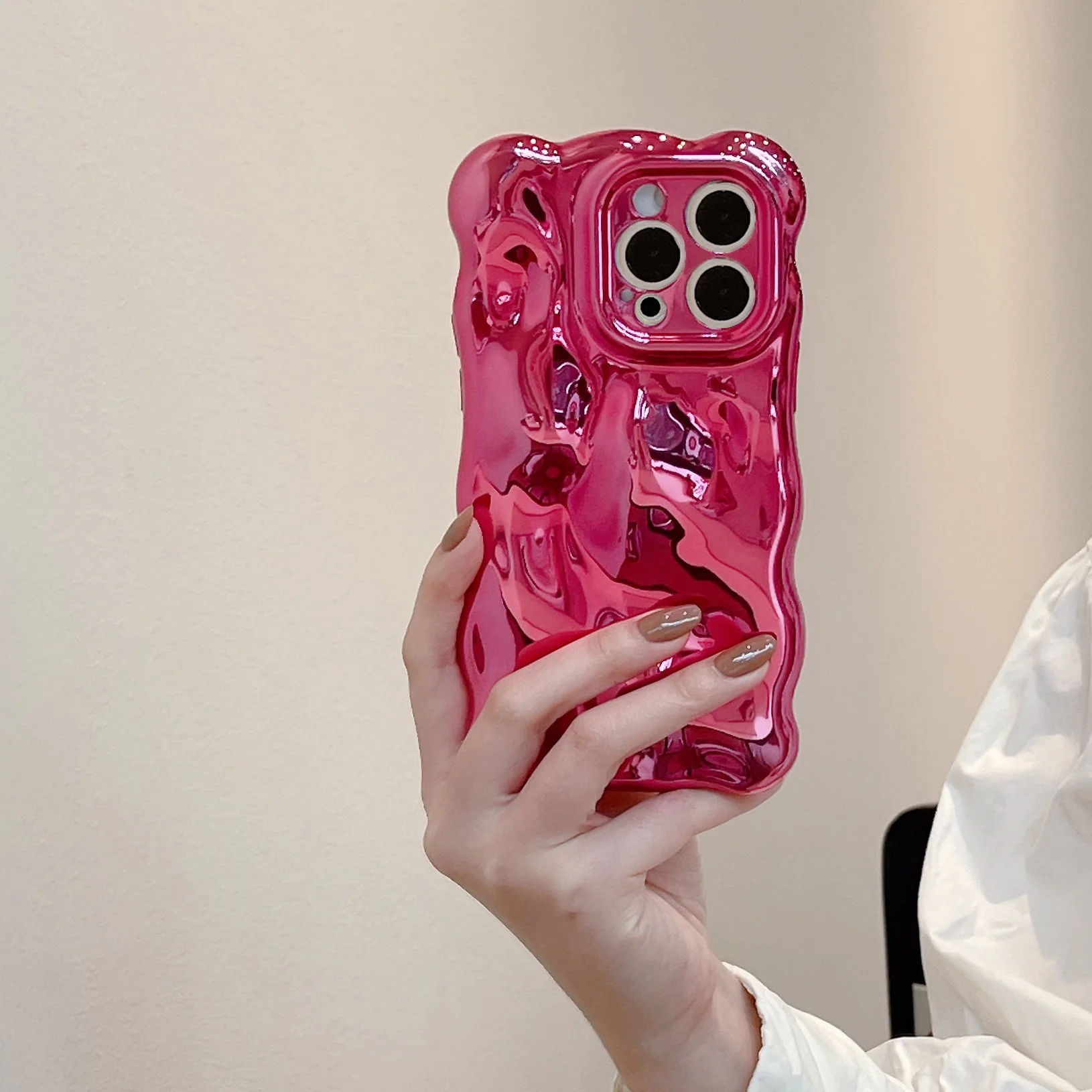 3D Wave Bubble Pattern Phone Cases for Iphone 16 Pro Max