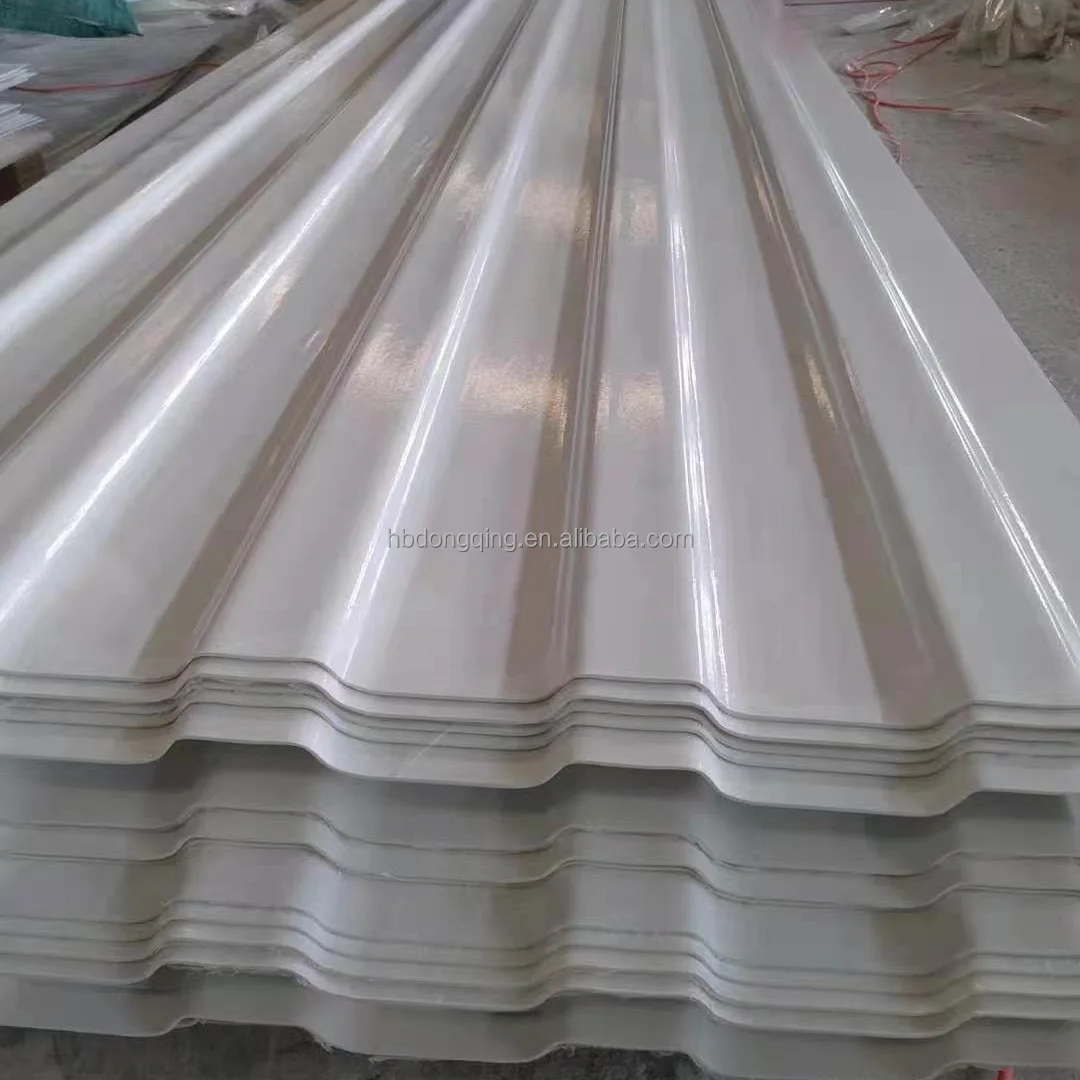 Low Cost Long Span Transparent Waterproofing Roofing Sheets Plastic Frp Roof Sheet Corrugated Fiberglass Tiles