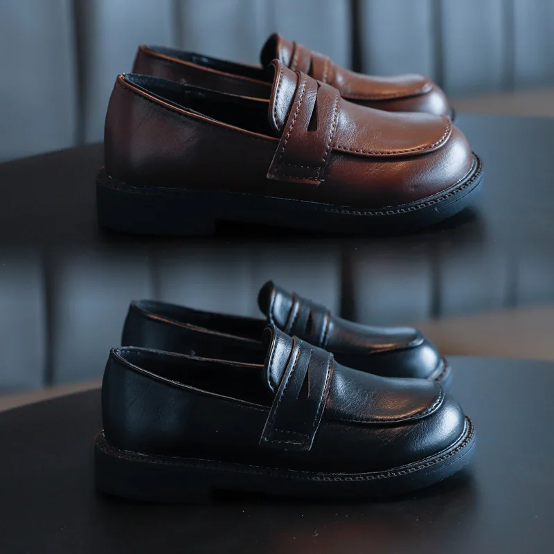 Новинка 2020, кожаные туфли для девочек, детские однотонные туфли в британском стиле, в Корейском стиле, обувь для выступлений в стиле ретро