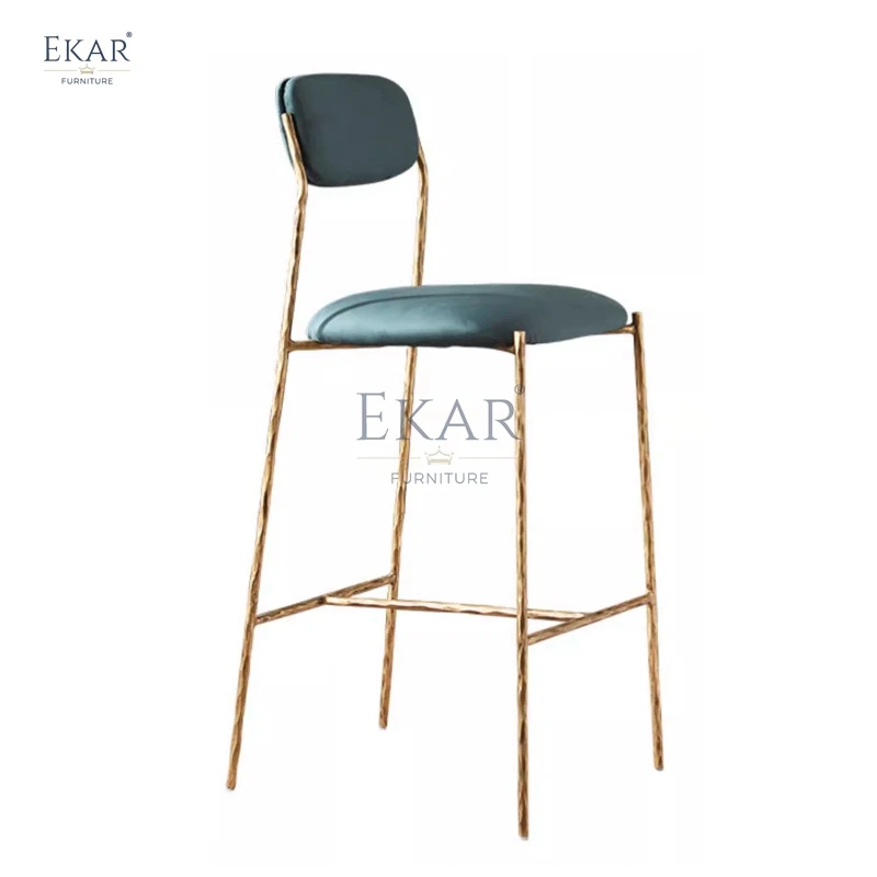 New design retro copper iron frame home bar stool restaurant chair dining room furniture