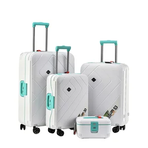 PP Popular Trolly Bag Luggage Sets 4 PCS PP Luggage Set with Spinner Wheels Fashionable Luggage Bag for Travel